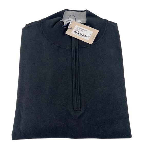 Peter Millar Men's Black Whitaker Quarter-Zip Jumper XL - Picture 7 of 13